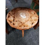 CARVED WOOD TABLE