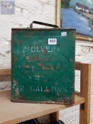 OLD ESSO PETROL CAN WITH BRASS TOP