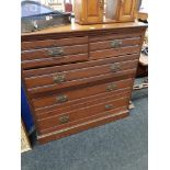 2 OVER 3 EDWARDIAN CHEST OF DRAWERS