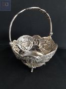 SILVER CONTINENTAL PIERCED BASKET 210 GRAMS