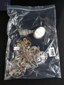 BAG OF SILVER AND OTHER JEWELLERY