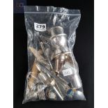 BAG OF EPNS AND SILVER ITEMS