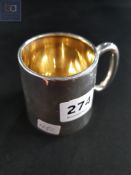SOLID SILVER CHRISTENING CUP 77G CHESTER 1919-20