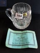 TYRONE CRYSTAL LINFIELD CHAMPIONS 1983-84 TANKARD AND CERTIFICATE