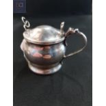 SILVER MUSTARD POT