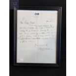 ORIGINAL LETTER SIGNED EDWARD CARSON