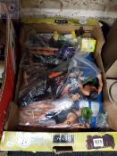 BOX OF ACTION MEN AND ACCESSORIES