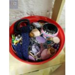 TUB OF COSTUME JEWELLERY