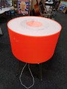 LARGE RETRO STYLE LAMP/COFFEE TABLE