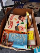 BOX OF OLD VINTAGE GAMES AND PUZZLES
