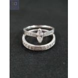 PLATINUM AND DIAMOND SOLITAIRE RING WITH 0.5 CARAT OF DIAMONDS AND PLATINUM AND DIAMOND ETERNITY