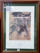 WILLIAM CONOR LTD EDITION PRINT - 'GIVE US A LIGHT' 36TH ULSTER DIVISION 16" X 10"