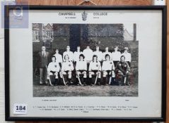 OLD FRAMED CAMPBELL COLLEGE PHOTO OF HOCKEY TEAM 1974-75