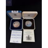 2 SILVER PROOF CROWN COINS