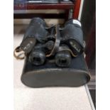 VINTAGE BINOCULARS AND CASE