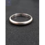 CONTINENTAL WHITE GOLD WEDDING BAND POSSIBLY 14 CARAT 3.2 GRAMS