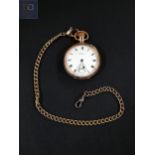 10 CARAT GOLD PLATED WALTHAM POCKET WATCH