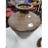 LARGE ANTIQUE BRASS SPITTOON