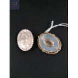 2 VICTORIAN BROOCHES - 1 SILVER & 1 PINCHBACK
