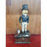 VINTAGE UNCLE SAM MONEY BOX CAST IORN