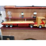 LARGE SCRATCH BUILT WOODEN LOW LOADER TRUCK