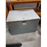 OLD METAL FILE BOX