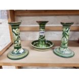 3 TORQUAY STYLE CANDLE HOLDERS