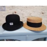 BOATER AND BOWLER HAT