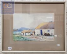 MAURICE CANNING WILKS - WATERCOLOUR - KERRY COTTAGES