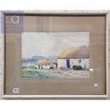 MAURICE CANNING WILKS - WATERCOLOUR - KERRY COTTAGES