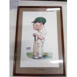 INTERESTING 1920S CRICKET PRINT SIGNED BY AUSTRALIAN TEST CRICKETER C G MACARTNEY