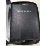LEATHER BOUND BIBLE IN LEATHER CASE