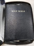 LEATHER BOUND BIBLE IN LEATHER CASE