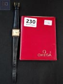 LADIES 9 CARAT GOLD OMEGA WRIST WATCH WITH PAPERS