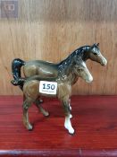BESWICK HORSE AND FOAL FIGURES
