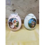 2 HUMMEL PORCELAIN EGGS