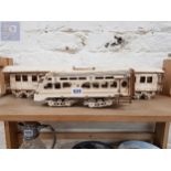 3 CARVED TRAIN ITEMS