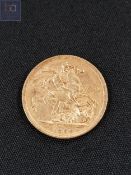 VICTORIAN GOLD SOVEREIGN 1889 - 7.9G