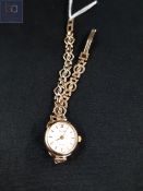 LADIES ALL GOLD WRIST WATCH 9.3G TOTAL