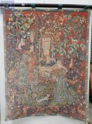 LARGE EMBROIDERED TAPESTRY SCROLL