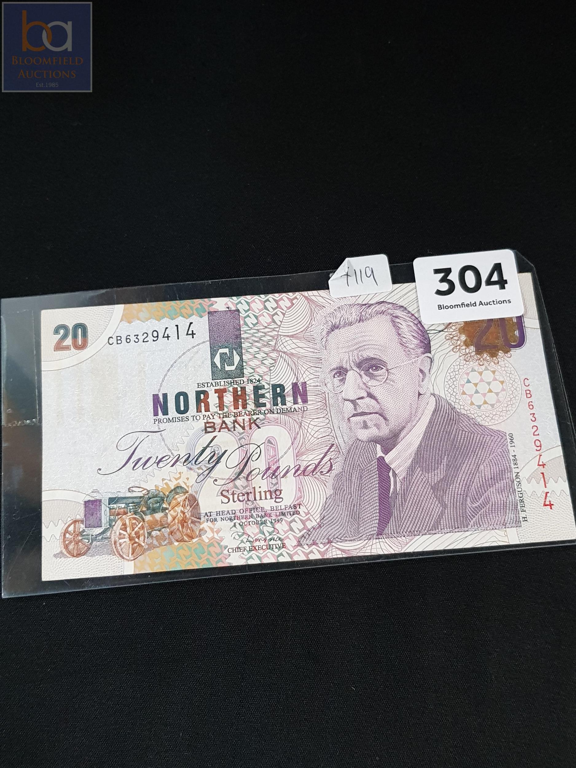 NORTHERN BANK £20 NOTE 1999