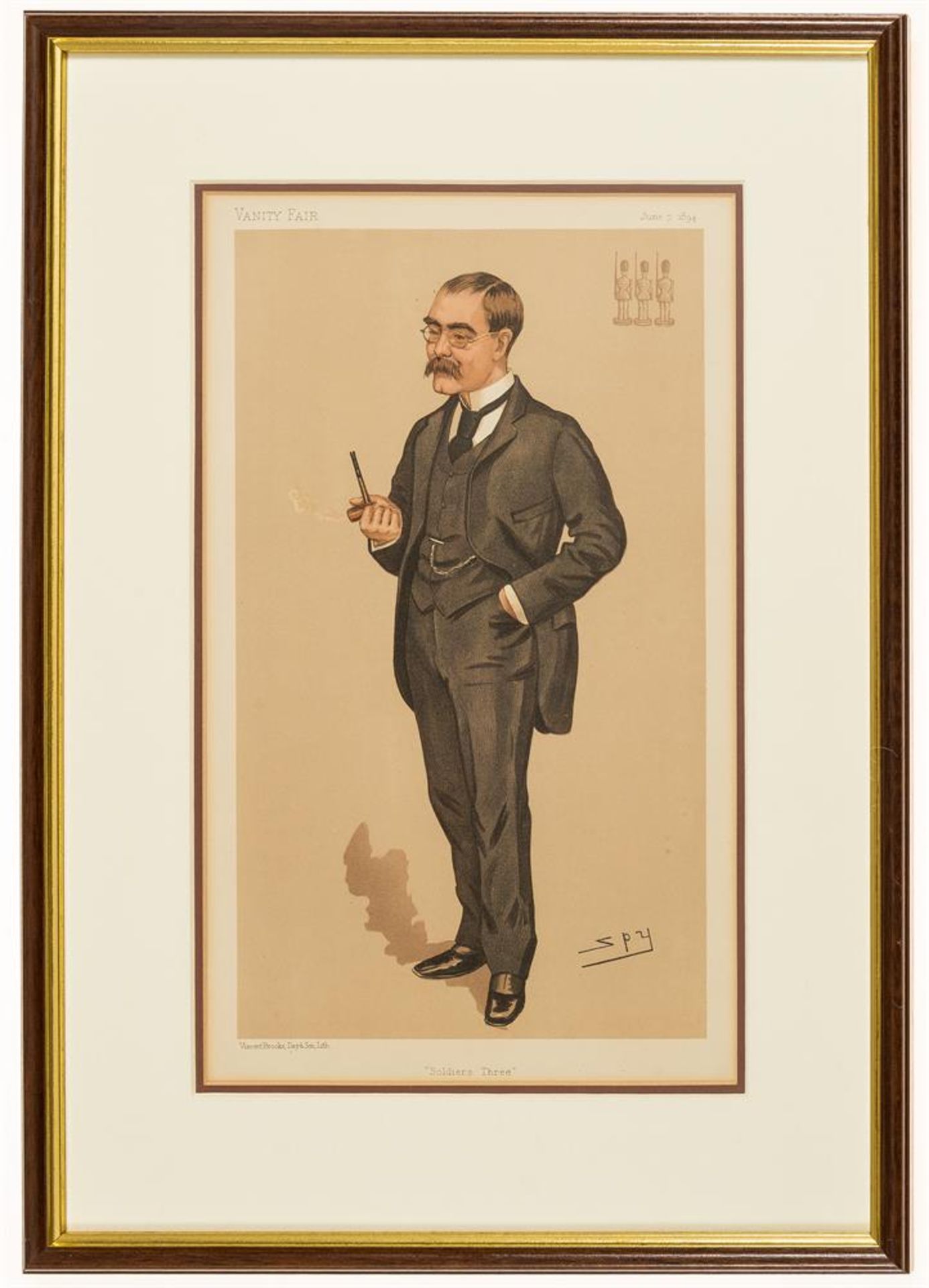 Prints.- RUDYARD KIPLING, Two Framed Caricatures. 1894-1904.