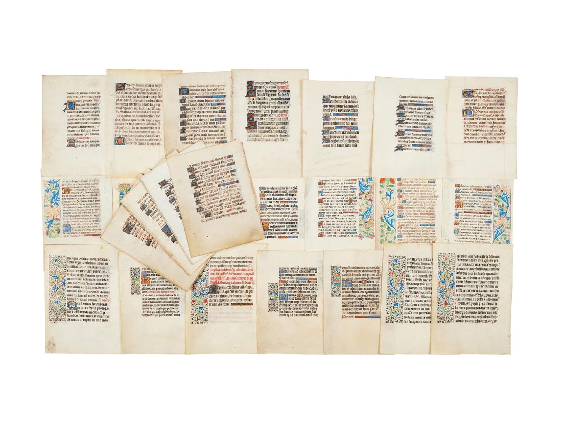 ‡ Large collection of leaves from Books of Hours