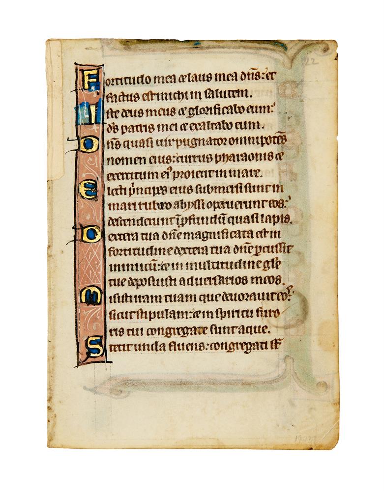 Two leaves from liturgical books, in Latin, illuminated manuscripts on parchment - Image 4 of 4