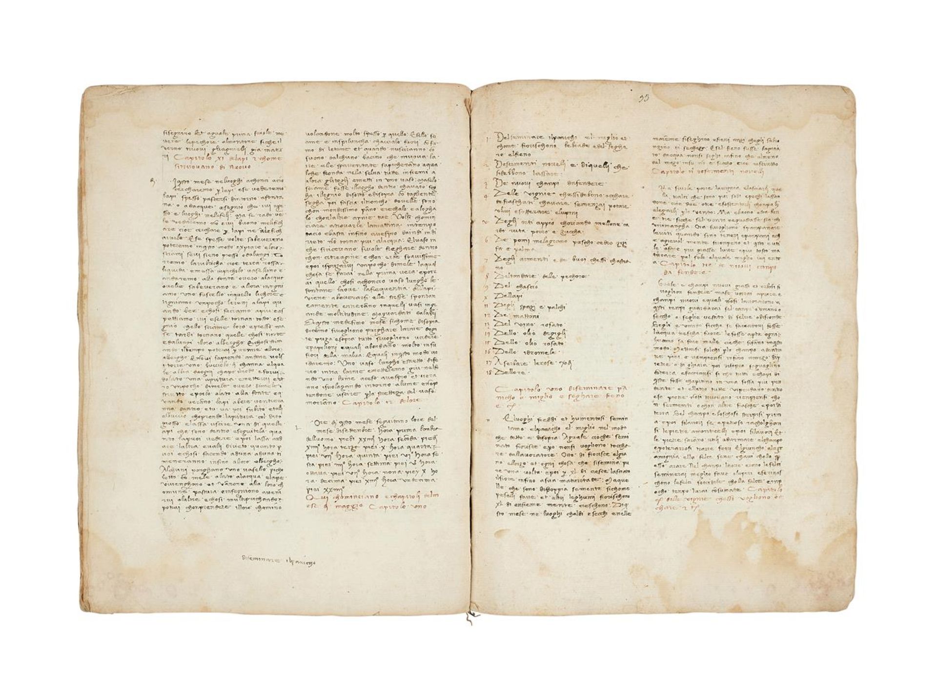Ɵ The 'Harpenden codex' of Palladius, De re rustica, in the earliest Italian translation - Image 3 of 5