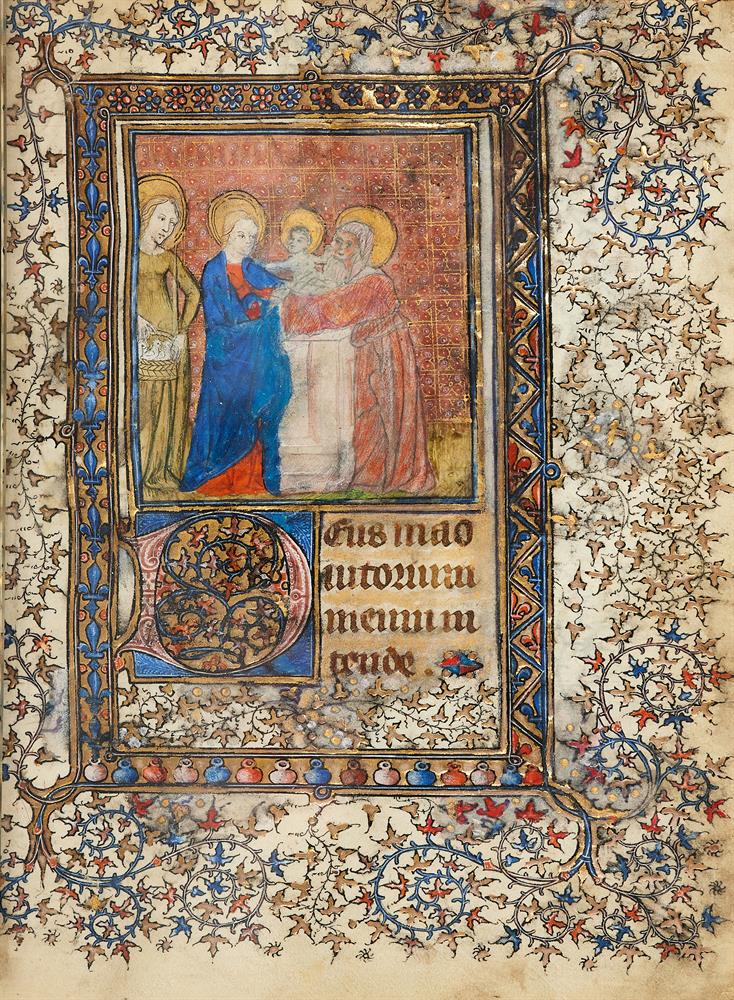 Ɵ Book of Hours, in Latin and French, illuminated manuscript on parchment - Image 2 of 3