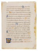 Leaf from the Psalter with Passion Sequences copied by Pietro Ursuleo of Capuo