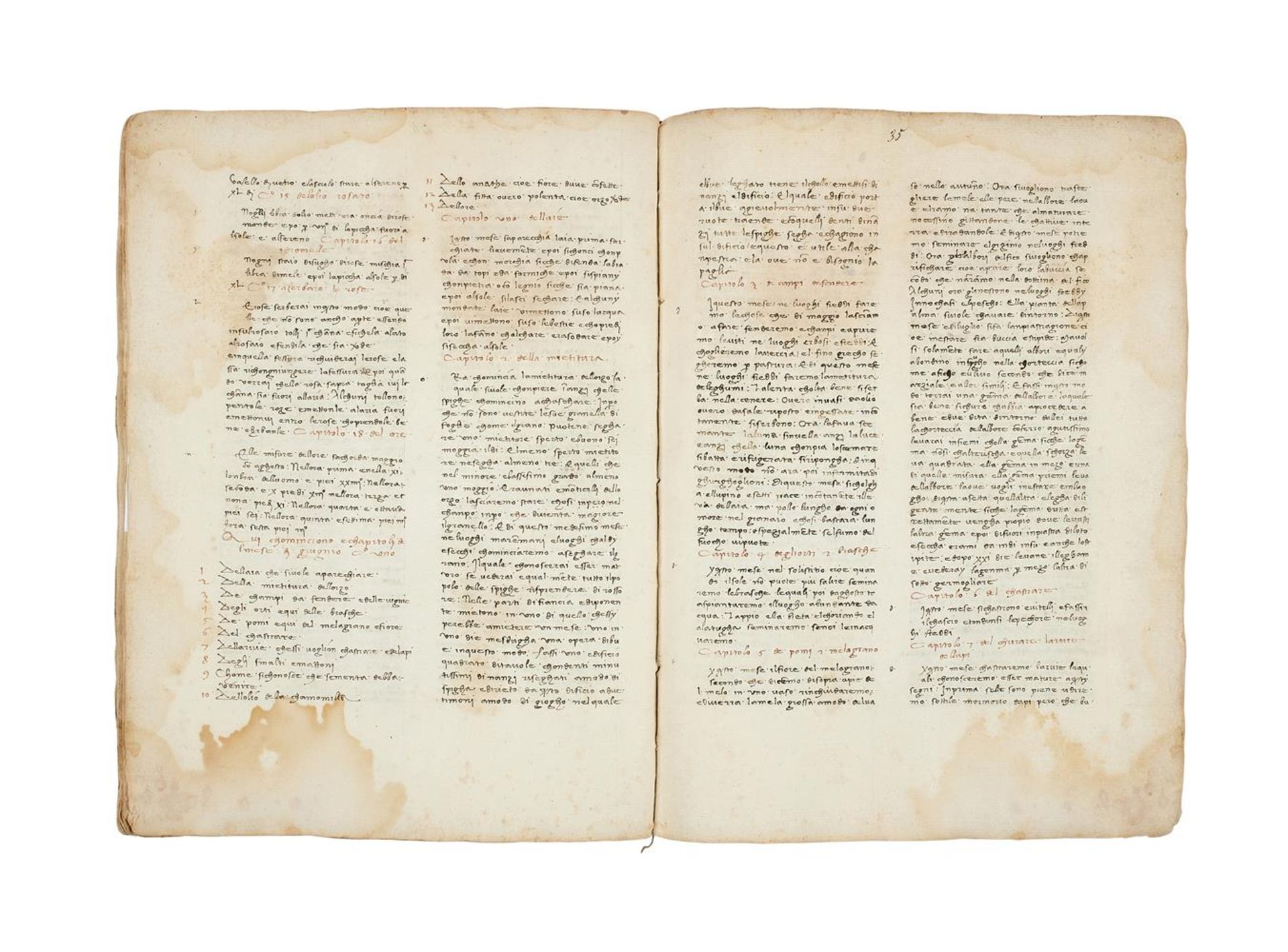 Ɵ The 'Harpenden codex' of Palladius, De re rustica, in the earliest Italian translation - Image 4 of 5