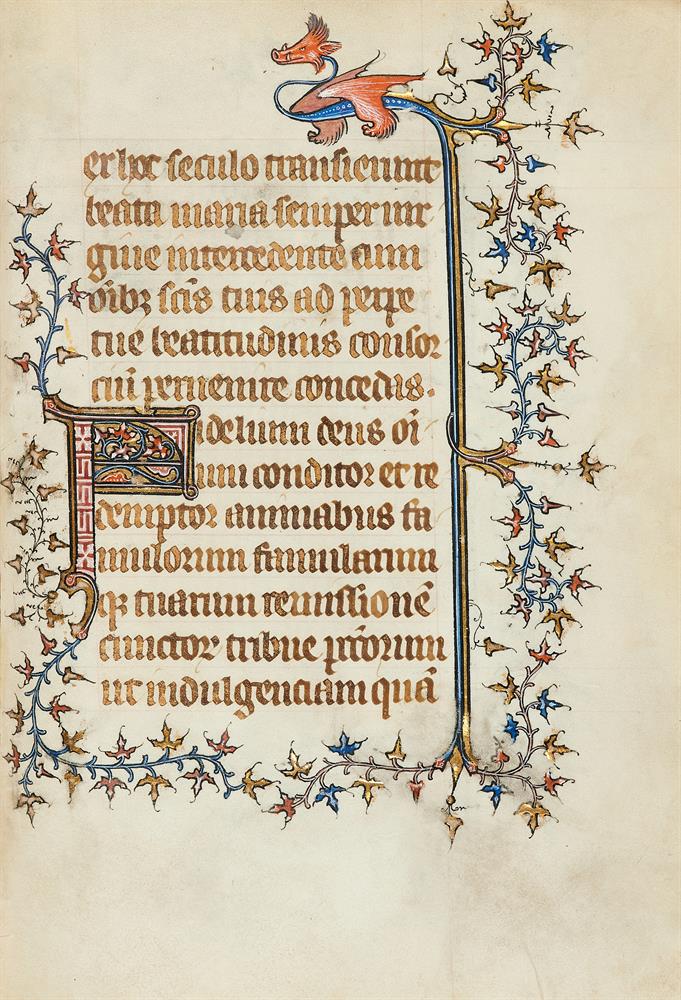 Ɵ Book of Hours, in Latin and French, illuminated manuscript on parchment