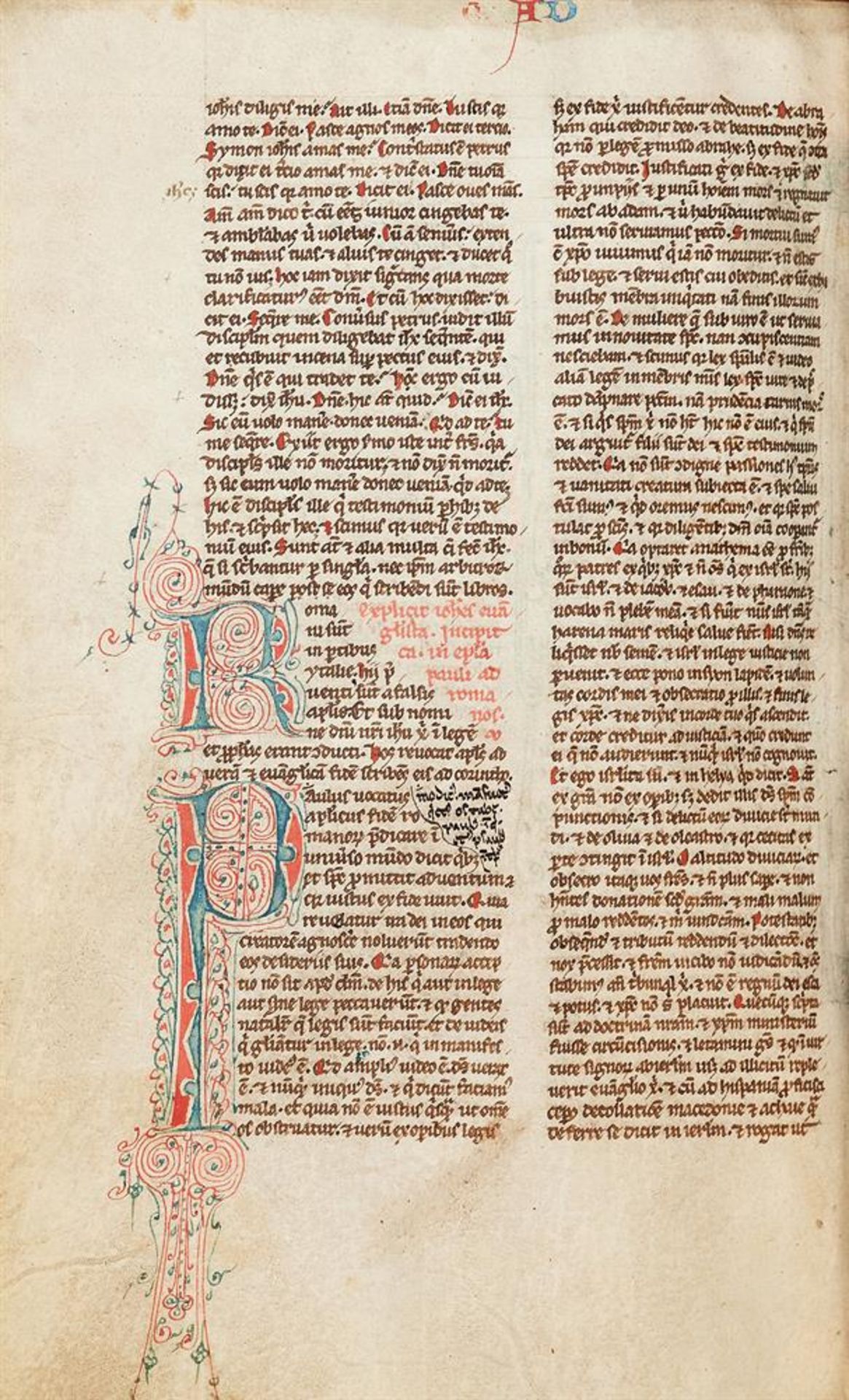 Ɵ The Bishop Carr Bible, in Latin, decorated manuscript on parchment - Image 8 of 10